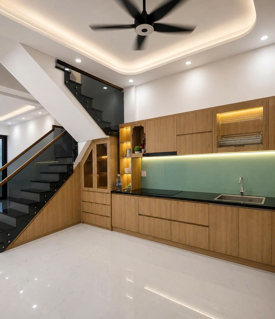 tủ bếp gỗ công nghiệp