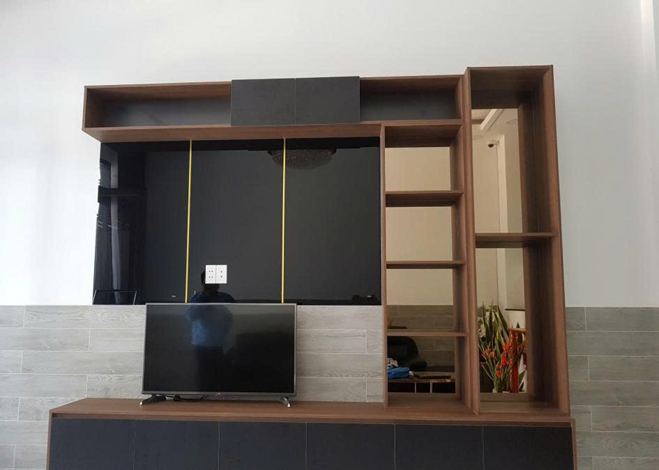 Tủ kệ trang trí MDF chống ẩm bền đẹp cho gia đình