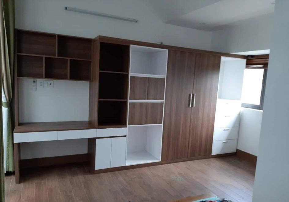 Tủ kệ trang trí kết hợp ngăn kéo tiện dụng hiện đại