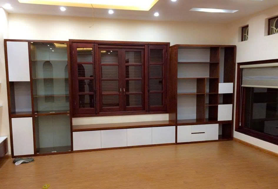 Mẫu tủ trang trí âm tường đẹp tiết kiệm diện tích nhà ở