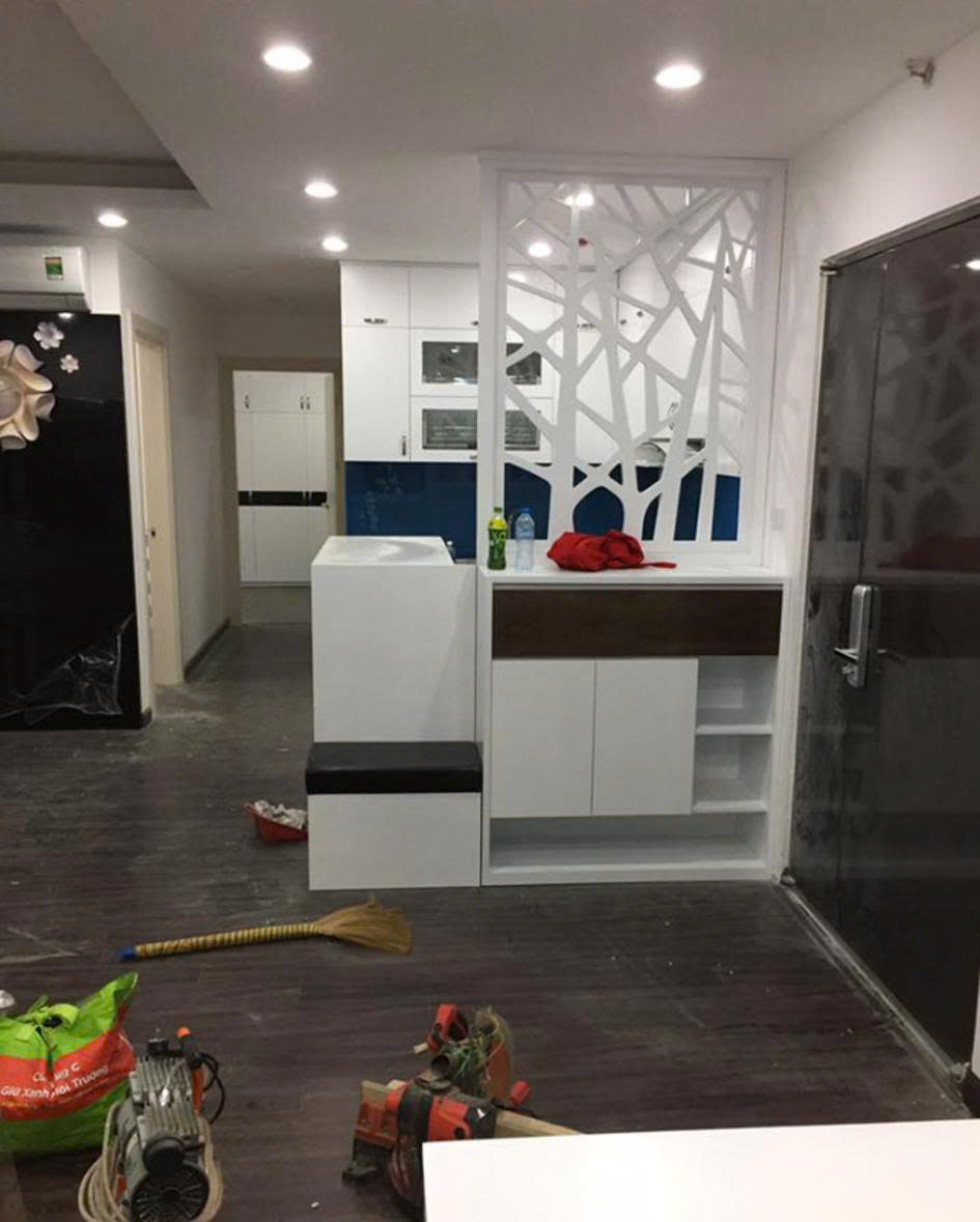 Tủ trang trí trưng bày đẹp sang trọng cho phòng khách