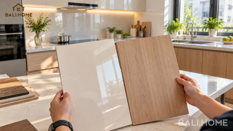 So sánh acrylic và laminate cho tủ bếp: nên chọn loại nào
